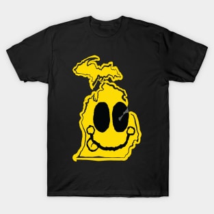 Michigan Happy Face with tongue sticking out T-Shirt